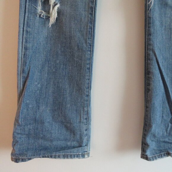 VINTAGE ABERCROMBIE & FITCH Y2K Low Rise Flap Pocket Distressed Jeans - Picture 10 of 16